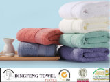 2016 Hot Sales 100% Organic Cotton Thick Jacquard Bath Towel with Satin Border Df-S289
