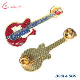 Customized Design Guitar Metal Gold Color Lapel Pin