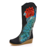 Ladies Embroide Boots Embroides Chinese Tradition Style Footwear