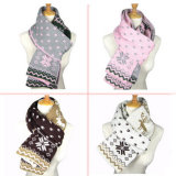 Womens Multiple Style Neck Warmer Thick Deer Snow Printing Winter Knitted Scarf (SK127)