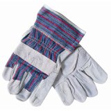 10.5 Inch Cow Split Leather Short Gloves for Welding