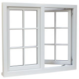 French Style Wood and Aluminum Window with Double Glass