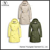 Fashion Rain Coat Women's Lightweight Packable Long Raincoat with Hood