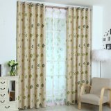 Eco-Friendly Floral Printed Blackout Window Curtain (21W0015)