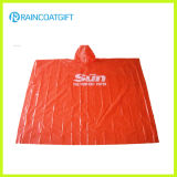 Promotional Red PE Disposable Rain Poncho