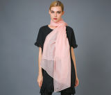 Water Soluble Cashmere Scarf for Lady with Solid Parttern
