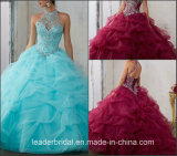 Halter Wedding Ball Gown Beading Tulle Quinceanera Dress Ld15224