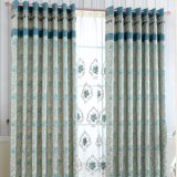 Wholesale Chenille Embroidery Blackout Window Curtain for Bedroom (27W0032)