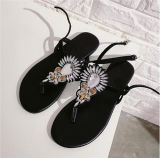 New Style Flat Heel Rhinestone Sandals (YZ03)