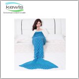 Knitted Sea-Maid Sleeping Bag Mermaid Tail Blanket for Gift