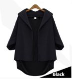 High Quality Popular Japanese Poncho Coat, V-Neck Batwing Loose Warm Ladies Cape Coat