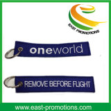 Custom Promotion Cheap Remove Before Flight Embroidery Keychains