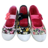 Latest Girl Slip-on Injection Canvas Shoes Dance Shoes Slipper (HH1007)
