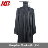 Shiny Black High School Graduation Cap Gown