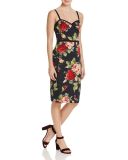 2018 Spring and Summer Newest Women Sexy Rose Floral Print Dresses