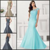 New Mother Party Prom Formal Gown Blue Grey Mermaid Evening Dresses B1516