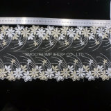 Wholesale Garment Accessory Yarn Embroidery Lace Fabric Decoration Textile Cotton