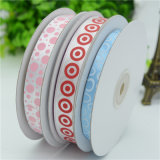 Decorative Ptined Polyester Satin Ribbon with Logo