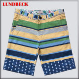 Stripe Cotton Shorts for Men in Leisure Style