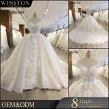 2018 Alibaba Wedding Dress Bridal Gown Champagne Wedding Bridal Dresses with Cap Sleeves