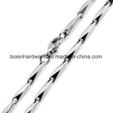 Stainless Steel Rhombus Beveled Chain Necklace