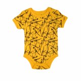 Yellow Color Baby Clothes Organic Cotton Baby Playsuits