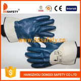 Ddsafety 2017 Blue Nitrile Coated on The Palm and Finger Jersey Liner Gloves