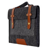 Popular Design Black Color Felt Handbags Bag Sleeve Pouch Laptop Bag (FLB002)