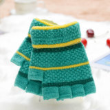 2017 Winter Fashion Kids Cute Short Plush Gloves, Half Finger Custom Warm Wholesale Cheap Kids Knitted