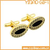 High Quality Oval Cufflink with Gold Plated (YB-r-026)