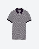 Custom Men's Striped Polo T Shirt