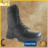 Black Full Genuine Leather Comfortable Police Safety Boot