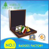Free Design Custom Flashing Flag Metal Badge and Factory Price