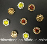 2017 New and Top Quality 14mm Crystal Flower Claw Setting Glass Beads (TP-14mm dark amber)