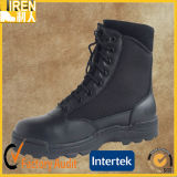 Black Genuine Cow Leather Outdoor Cheap Military Police Tactical Boot