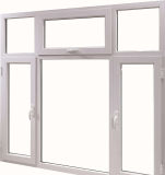 White Frame Color Aluminum Casement Window with Top Awning Window