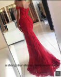Mermaid Red Evening Dress Appliques Formal Celebrity Dresses