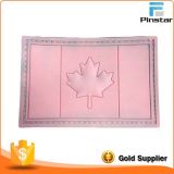 Custom Pink Canada Flag Soft Rubber PVC Hook & Loop Patch