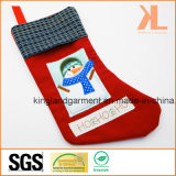 Quality Embroidery/Applique Christmas Decoration Snowman in Window Stocking