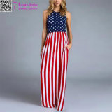 Country Love American Flag Maxi Dress with Pockets L51416