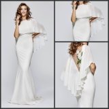 White Bridesmaids Party Dress Shawl Prom Evening Dresses T93151