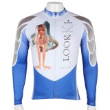 Blue Mermaid Patterned Sports Jacket Tops Men's Cycling Jersey