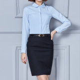 Women Formal Shirts Office Wear Ladies Model Blue Formal Shirt