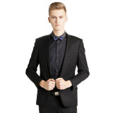 100% Wool Navy Blue Buttons Men Traditional Chinese Suit