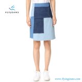Factory Fashion 100% Cotton Denim Patchwork Ladies Women Jeans Skirts (E. P. 514)