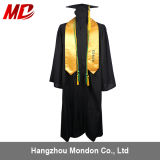 Wholesale High School Customized Black Graduation Gown for Adult