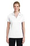 Cotton Polyester V-Neck Pique Polo Shirt Women