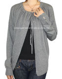 Women Knitted Round Neck Cardigan with Buttons (12AW-077)