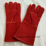 Red Heat Insulated Leather Construction & Welding Gloves
