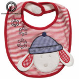 Wholesale Baby Items Plush Embroidery Beige Dog Baby Bibs